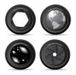 Vector illustration of camera lens 