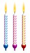 Vector birthday candles. Detailed portrayal