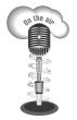 Antique microphone with music note