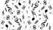 Vector music note seamless