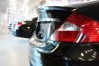 The black car, the rear view