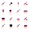 cosmetic make-up icons set