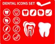 Medical Dental icons, tooth scheme, emblem, illustration. Simply