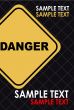 Danger banner, poster, card, advertise. Warning sing, icon