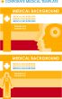 2 Corporate Medical background with human body & face.Cover and 