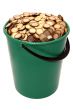 A bucket of coins