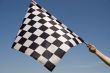 Checkered flag.