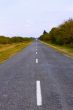 Rural roads covered with asphalt