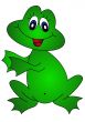 The Sitting merry frog