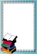 The Frame with Pile of the books