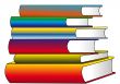 The Pile of the color books, insulated