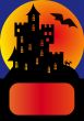 house on background of the moon