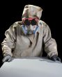 The person with respirator