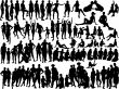    vector silhouettes of people