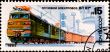 postage stamp shows russian train `VL-82`