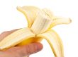 peeled banana in hand