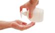 washing hands with liquid soap