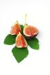 Fresh figs on white background