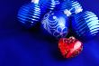 Blue Christmas baubles