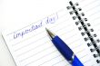 Blue pen and note book