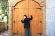 Teen knocking door