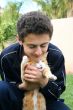 Teen and cat