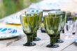 glasses on table setting
