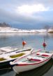 Boats Under Snow In Finland
