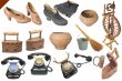 Vintage military army objects big set isolated 