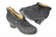 Old vintage traditional woman`s shoes isolated with clipping path.