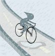 Biker in the rain