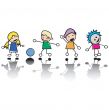 Happy little children at play