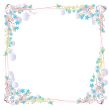 Vector floral with bubbles and vines