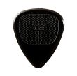 black ribbed guitar plectrum
