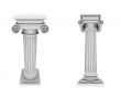 Marble columns two views 