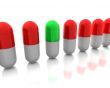 Green pill among reds 