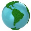 Globe of grass and water, South America part