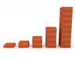 Graph showing growth progress made from orange bricks 
