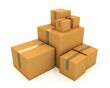 Stack of different sized carton boxes