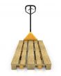 Pallet truck with empty pallet in perspective,front view