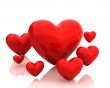 Few red hearts 