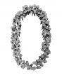 Alphabet made from hammered nails isolated, number 0