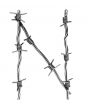 Barbed wire alphabet, N