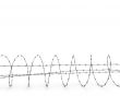 Barbed wire side view 