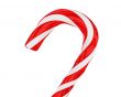 Traditional christmas candy cane closeup isolated