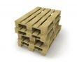 Stack of wooden pallets isolated