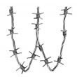 Barbed wire alphabet, W