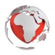 Globe with heart, Africa part