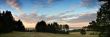 Sunset over lake - a panorama