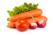 Fresh vegetables isolated on white
